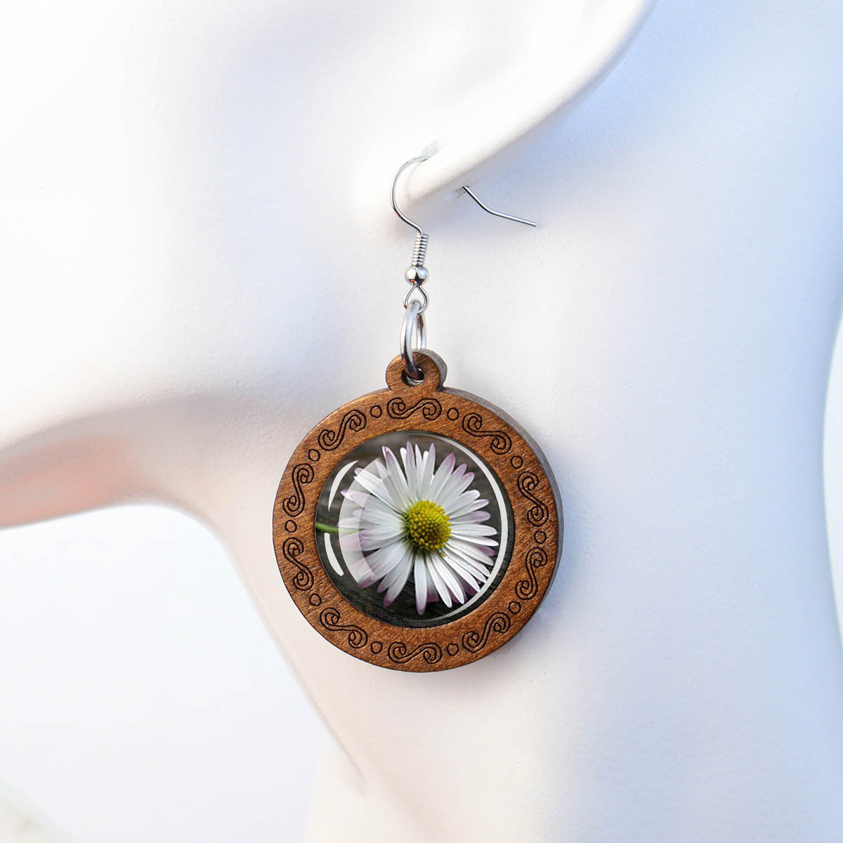 Women Accessories Bouquet - 1 par de exquisitos pendientes colgantes