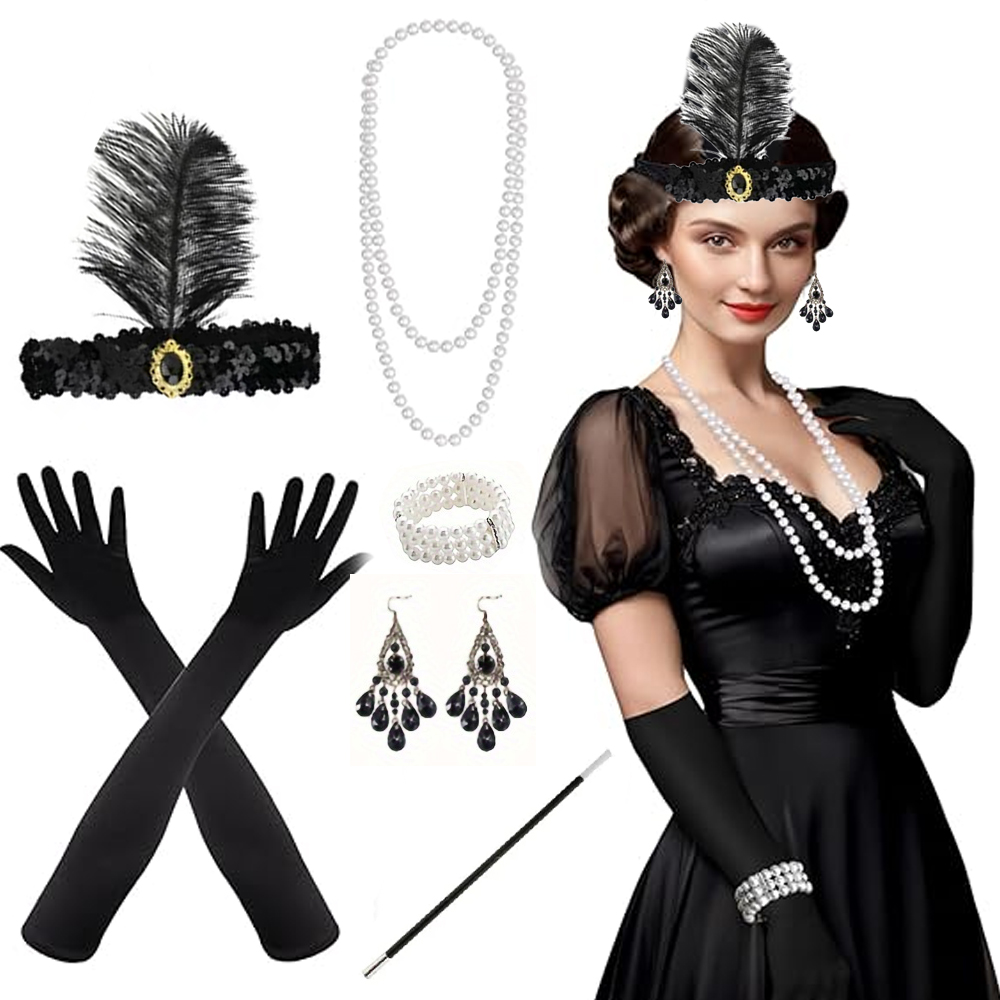Women'S Accessories In The 1920S - PESENAR Conjunto de Accesorios Flapper de
