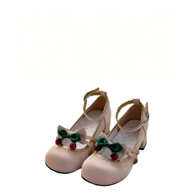 Women'S Accessories For Shoes - Zapatos Lolita Sweet Cherry Mary Jane