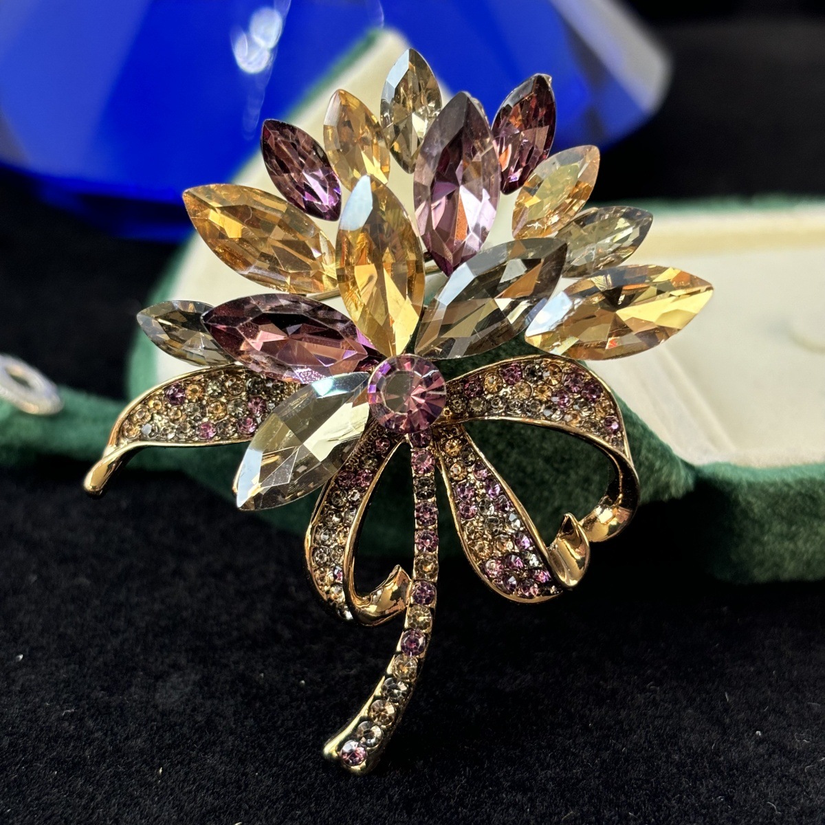 Women Accessories Bouquet - Elegantes broches de ramo de cristal