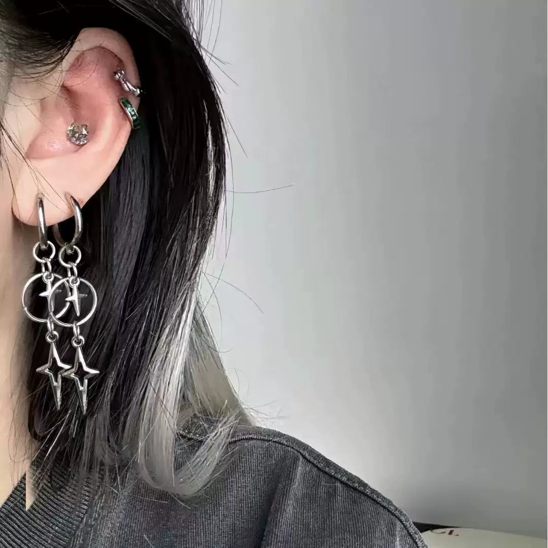 Pendientes con colgante de est - Women'S Emo Accessories reseña y precio