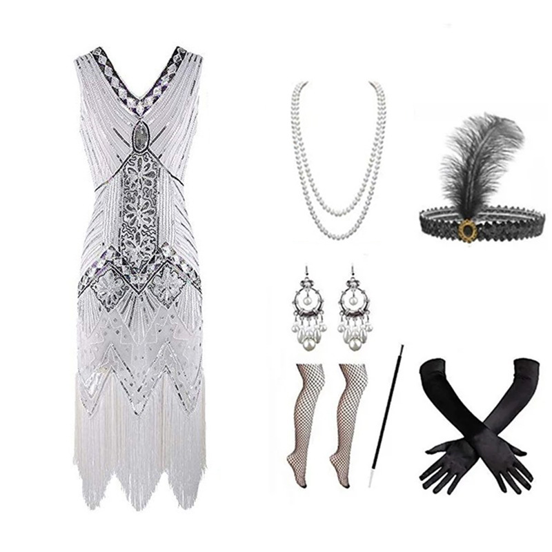Conjunto de Vestido Flapper de - Women'S Accessories In The 1920S reseña y precio