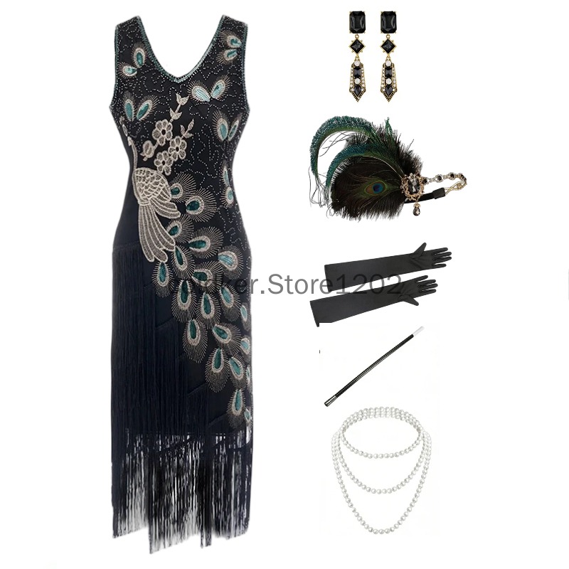 Vestido Flapper de los Años 20 - Women'S Accessories In The 1920S reseña y precio