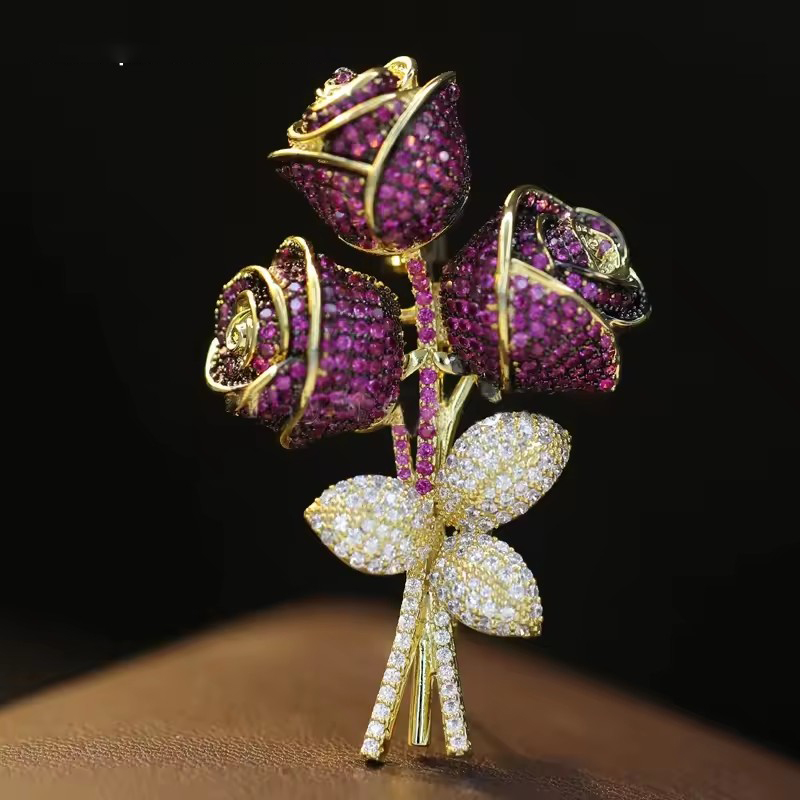 OKILY-broche de ramo de rosas  - Women Accessories Bouquet reseña y precio