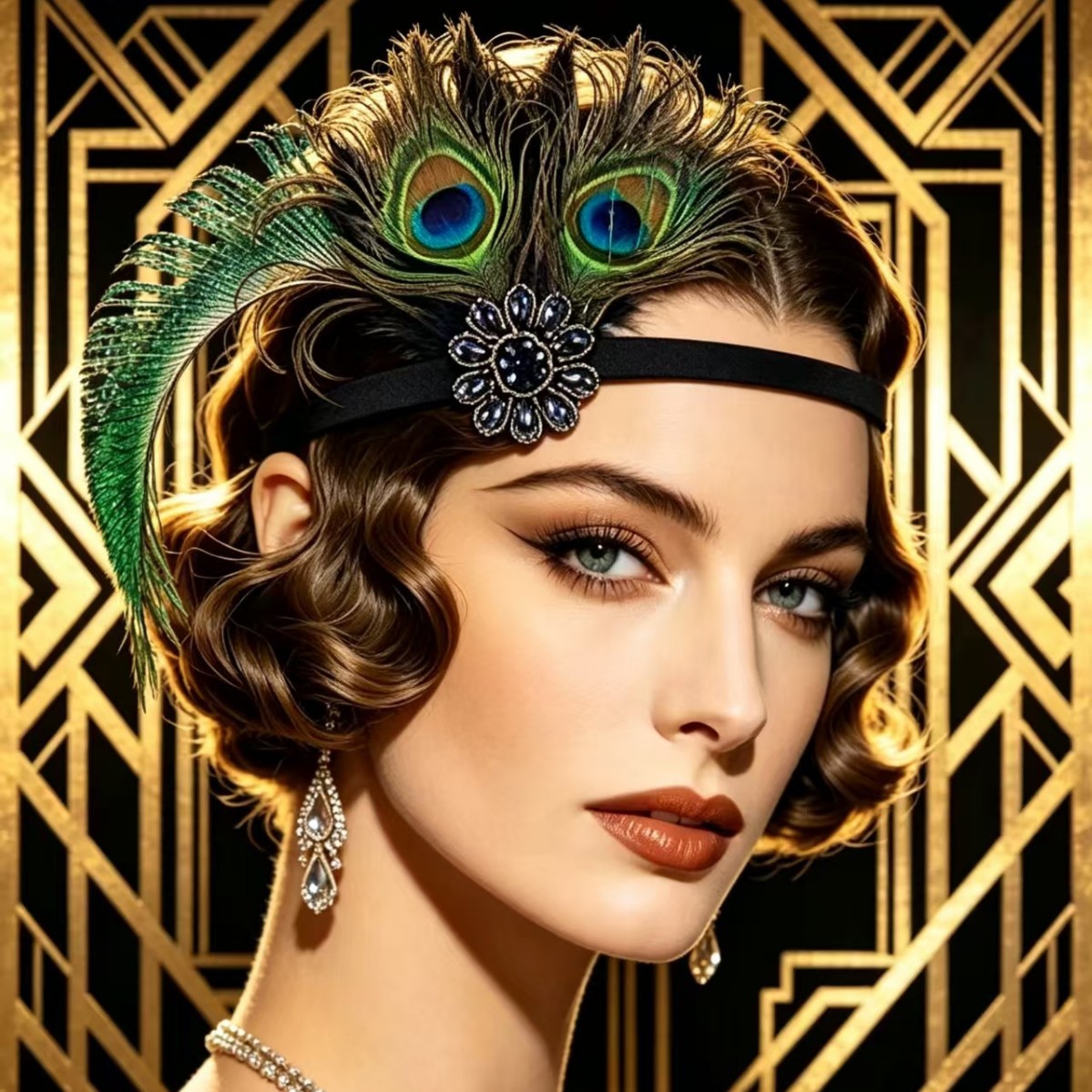 Diadema de plumas de pavo real - Women'S Accessories In The 1920S reseña y precio