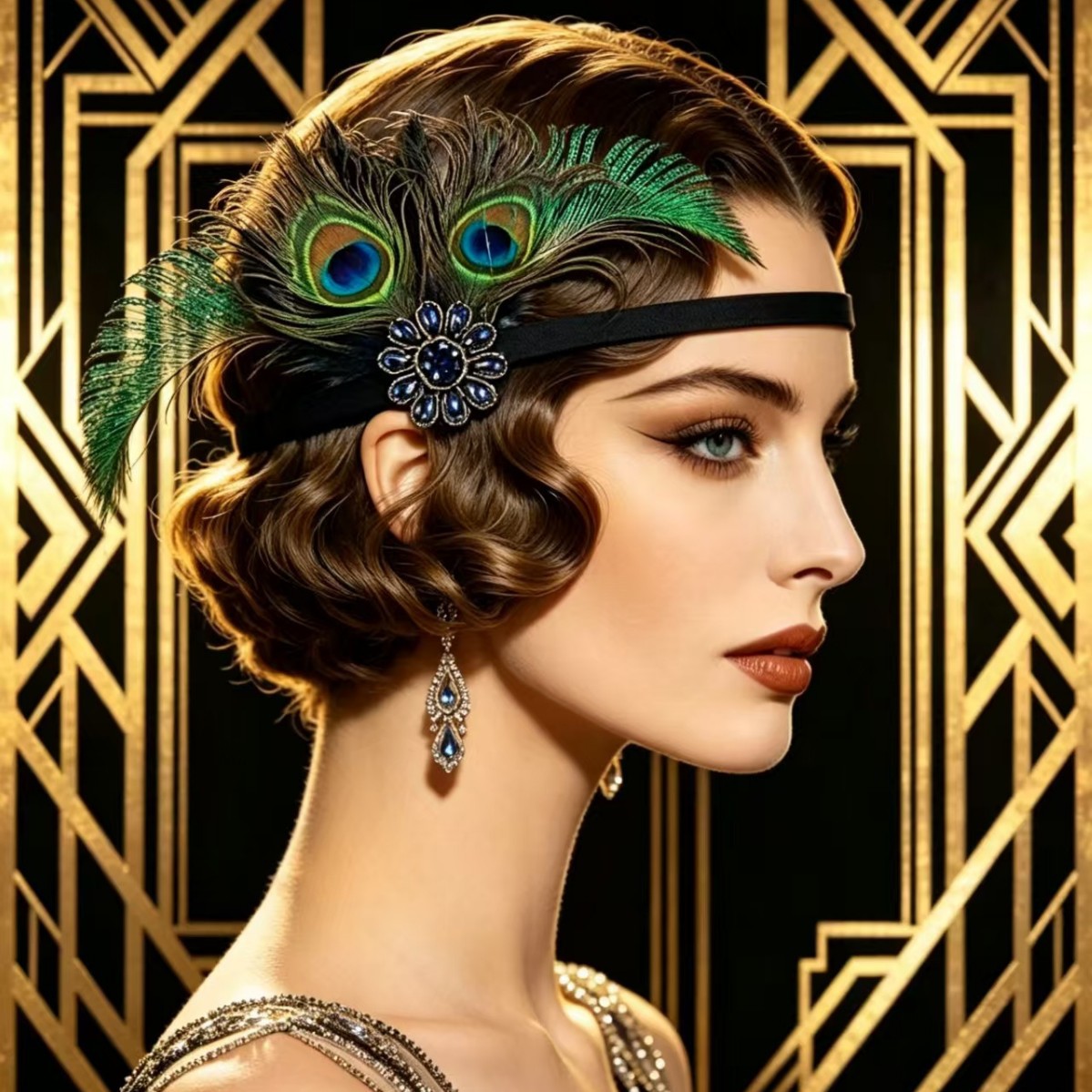 Diadema de plumas de pavo real - Women'S Accessories In The 1920S reseña y precio