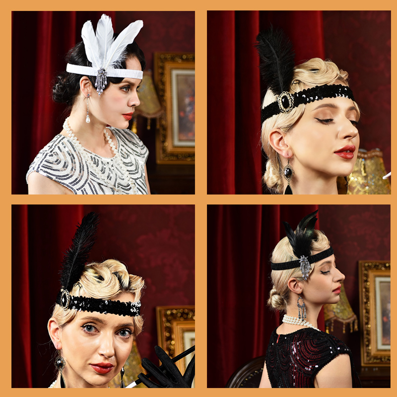 6-48 Uds. Diadema Flapper de l - Women'S Accessories In The 1920S reseña y precio