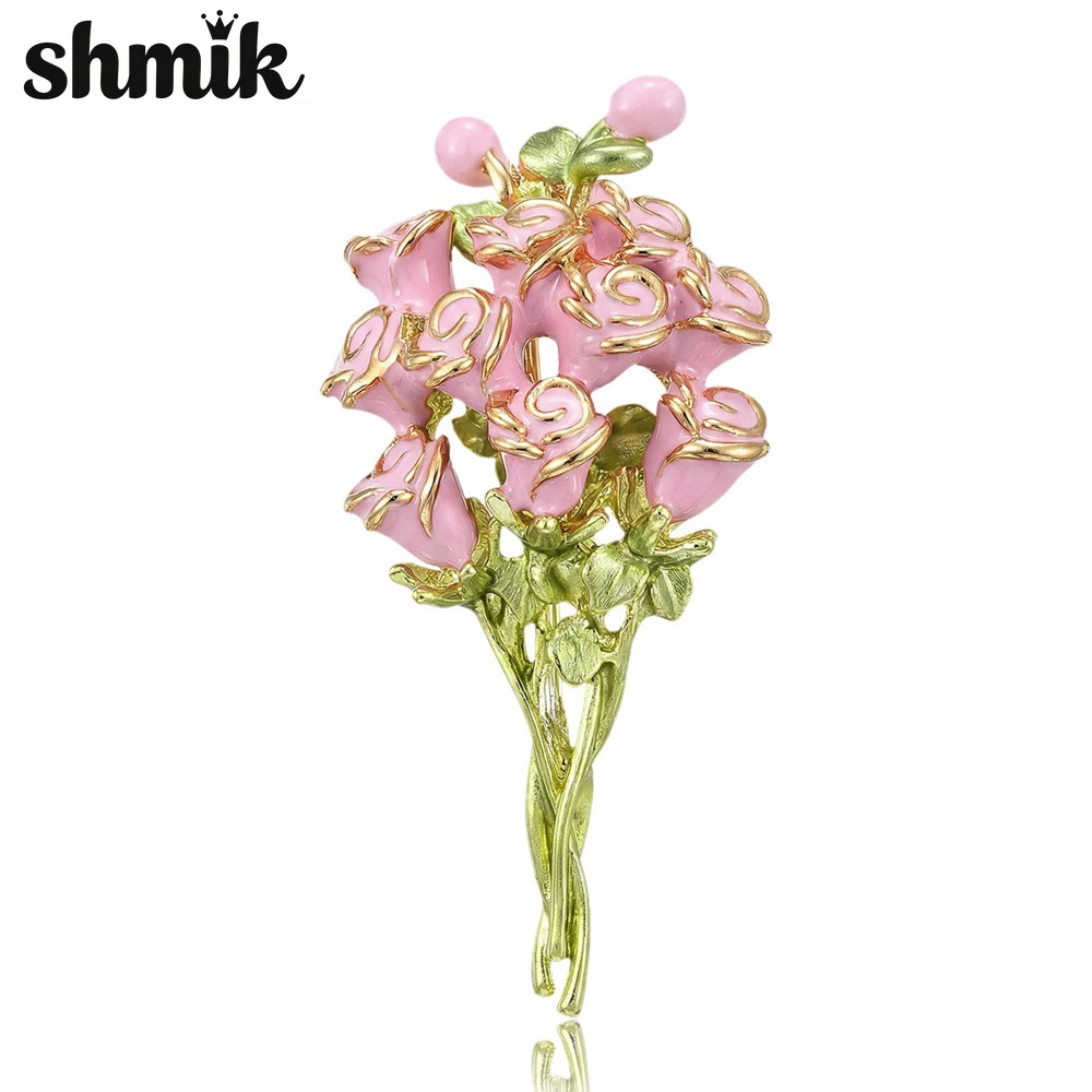 Broches de ramo de rosas esmal - Women Accessories Bouquet reseña y precio