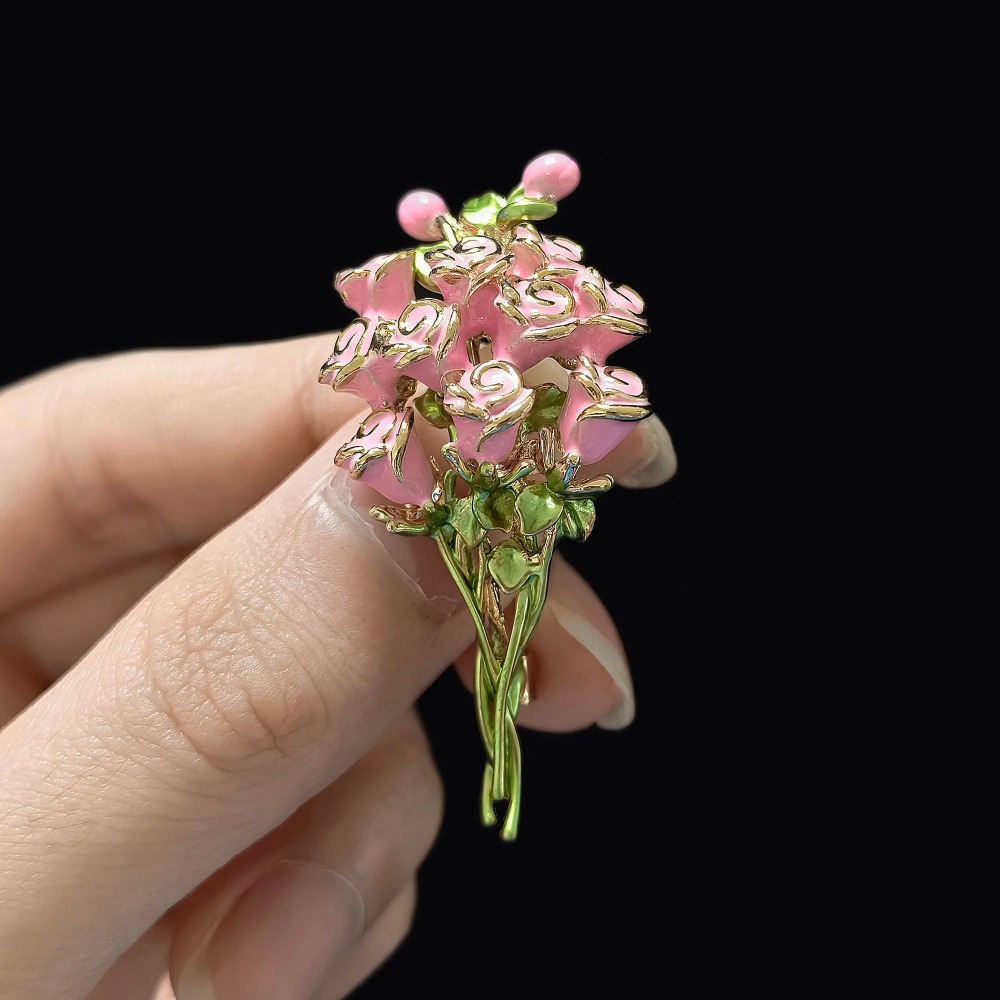Broches de ramo de rosas esmal - Women Accessories Bouquet reseña y precio