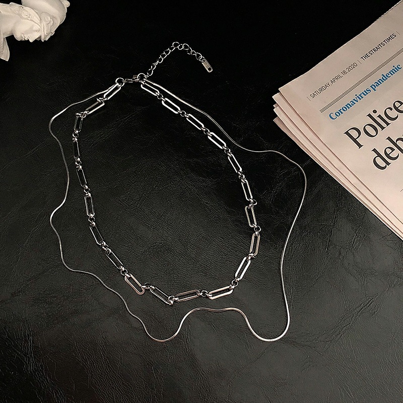 Collar de doble capa de acero  - Women'S Emo Accessories reseña y precio