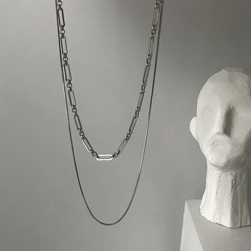 Collar de doble capa de acero  - Women'S Emo Accessories reseña y precio