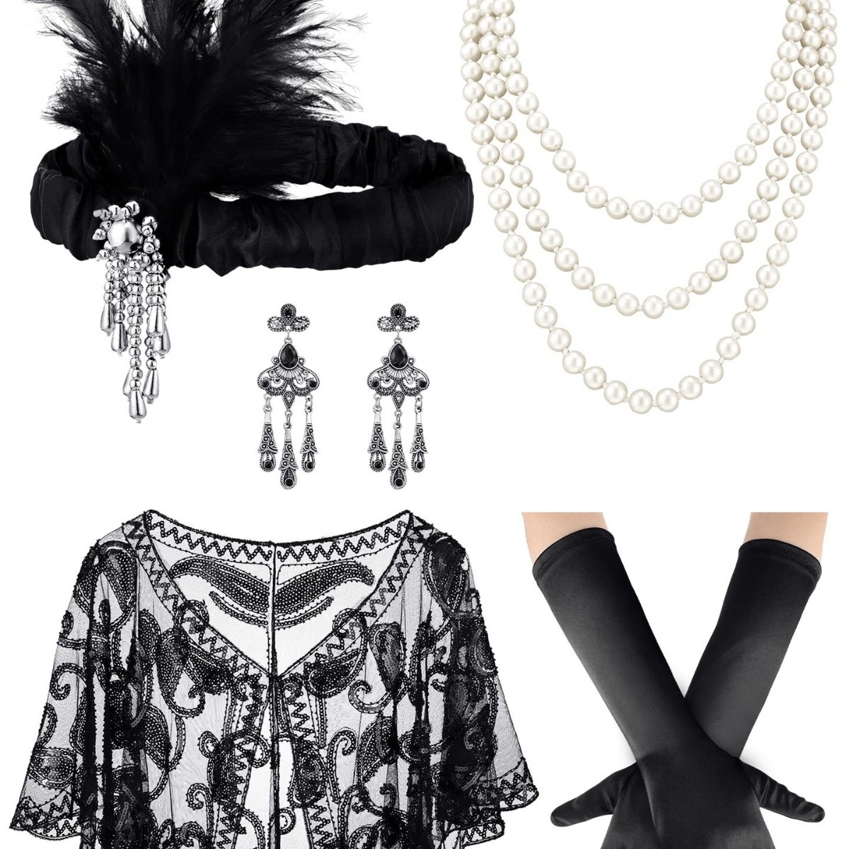 Diadema de plumas para boda, f - Women'S Accessories In The 1920S reseña y precio