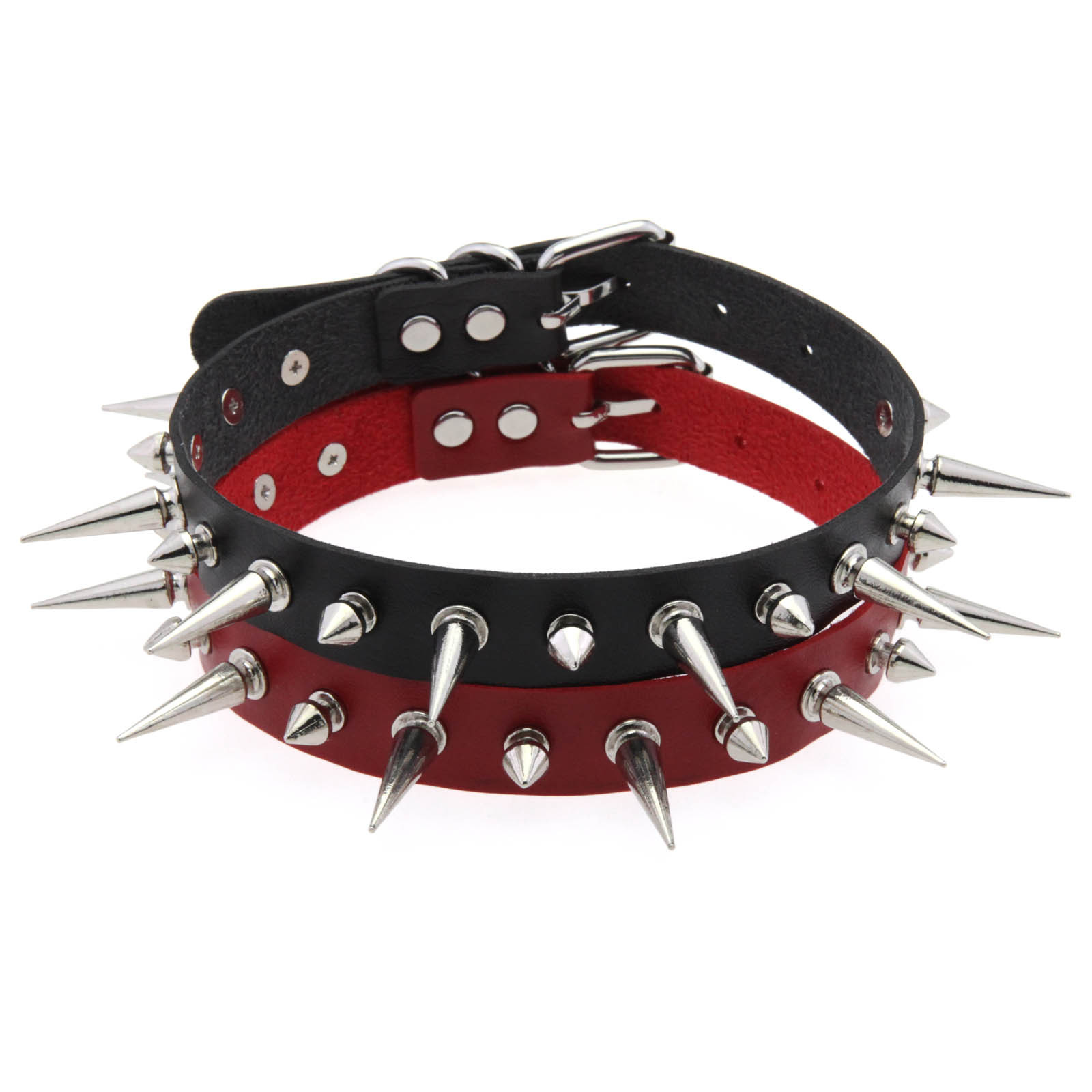 Collares de cuero PU con remac - Women'S Emo Accessories reseña y precio